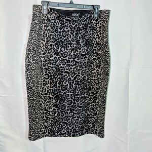 Apt. 9 Women's Black Leopard Print Skirt